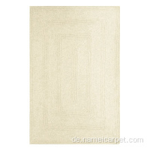 weißer Elfenbein beige Farbe natürlicher Wolle geflochten